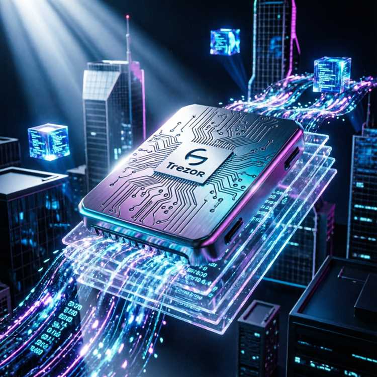 Trezor hardware wallet device for secure cryptocurrency storage